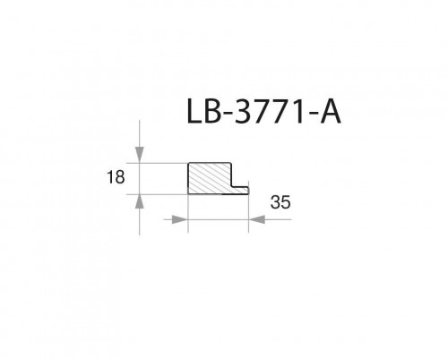 Профиль МДФ AGT LB-3771-A 18*35*2800 мм, супермат черный 723