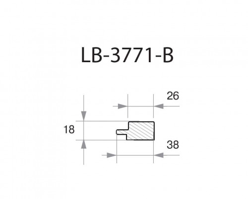 Профиль МДФ AGT LB-3771-B 18*38*2800 мм, тик 248 1 шт. Профиль МДФ AGT LB-3771-B 18*38*2800 мм, тик 248 1 шт.