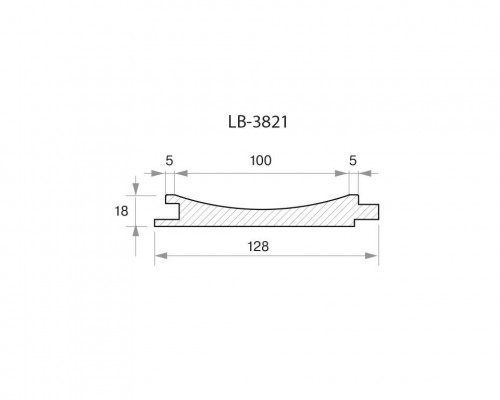 Профиль МДФ AGT LB-3821 18*128*2800 мм, слэйт грей 3057 Профиль МДФ AGT LB-3821 18*128*2800 мм, слэйт грей 3057