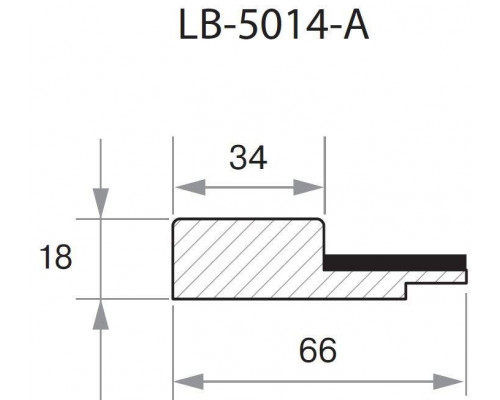 Профиль  МДФ AGT LB-5014-A 18*66*2800 мм, тик (248) 1 шт.