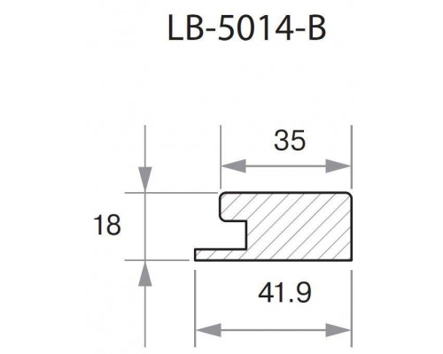 Профиль  МДФ AGT LB-5014-B 18*42*2800 мм, тик (248) 1 шт.