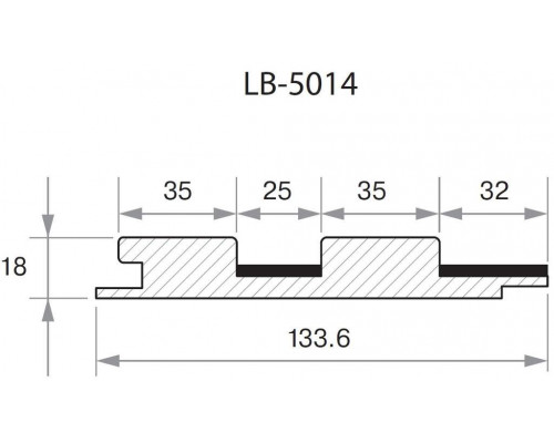 Профиль  МДФ AGT LB-5014 18*134*2800 мм, дуб перу 3041