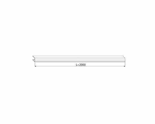 Профиль декоративный для VENTUS, белый RAL9016 L=2000 1 шт. Профиль декоративный для VENTUS, белый RAL9016 L=2000 1 шт.