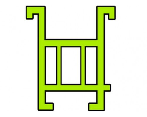 Профиль подставочный для системы РЕХАУ, BRUSBOX, MONTBLANC 60/70, (без прижима под подоконник), 6.5м