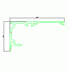 Профиль привода 6250 мм неокрашенный, 25505001120