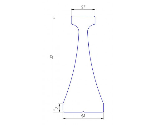 Профиль ручка для фасадов, серия FORT, L=1400 мм, алюминий, титан. 1 шт.
