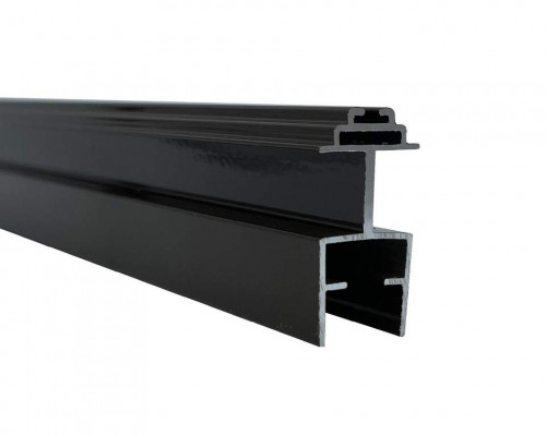 Профиль створки алюминиевый узкой серии 18мм, серый Антрацит RAL7016, 6м