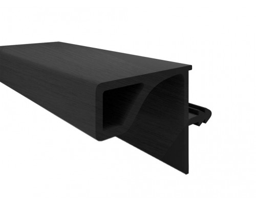 Профиль врезной GOLA FIRMAX для верхних баз, для ДСП-16/18мм, L=3000мм, алюминий, черный браш