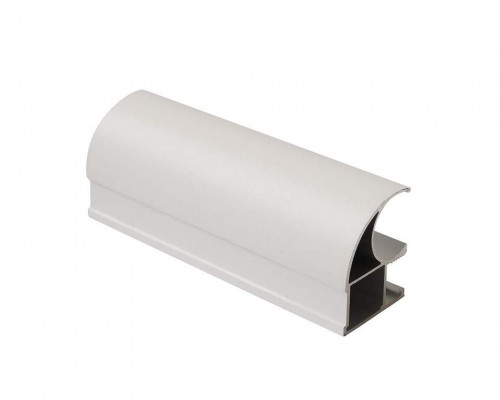 Профиль-ручка асимметричная, алюминий, L=5400 мм, белый муар. 1 шт.