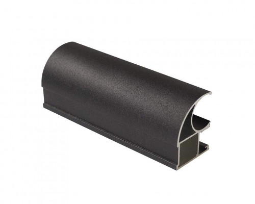 Профиль-ручка асимметричная, алюминий, L=5400 мм, черный муар. 1 шт.