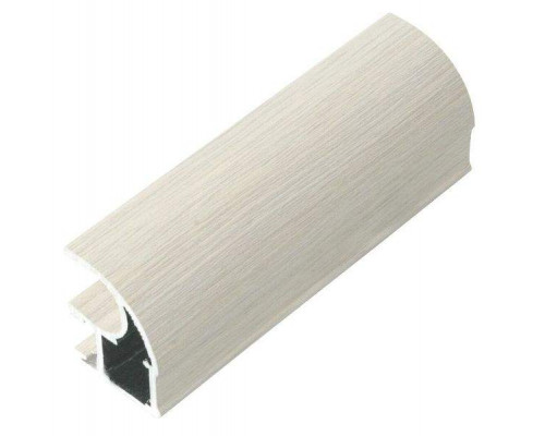 Профиль-ручка асимметричная, алюминий в ПВХ, L=5400 мм, дуб дымчатый с тиснением. 1 шт.