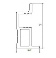 Профиль-ручка узкая Classic Slim, алюминий, L=5400 мм, серебро. 1 шт.