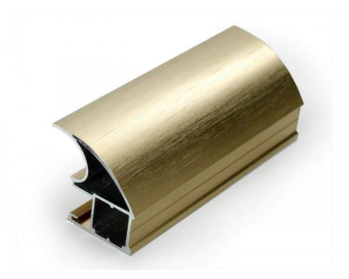 Профиль-ручка асимметричная широкая, FIRMAX, алюминий, L=5400 мм, браш золото. 1 шт.