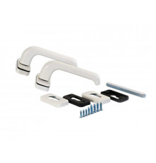 Гарнитур нажимной раздельный Elementis 31.5/PZ/8(длина штифта 120мм+1 пара накладок)Белый RAL9016 1 ком.