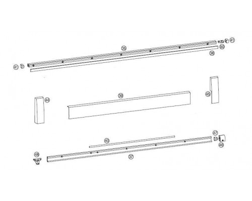 Комплект шин Internika SP/HKS160 S 1251-1650 RAB-3430мм, белый