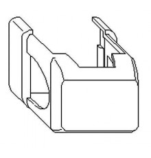 Накладка декоративная нижней петли на раме короткая, черная 1 шт.