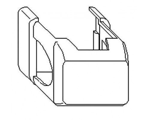 Накладка декоративная нижней петли на раме короткая, черная 1 шт.