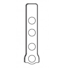 Накладка декоративная нижней петли на раме длинная белая RAL9003