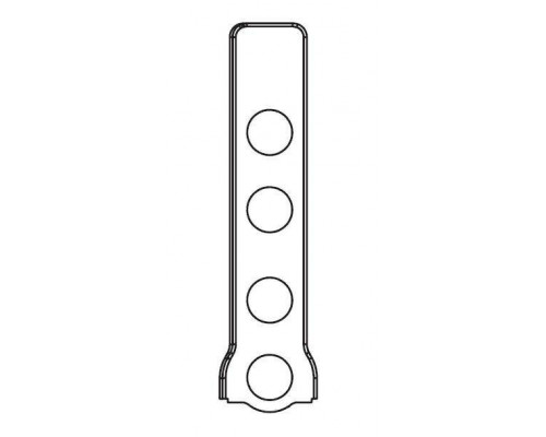 Накладка декоративная нижней петли на раме длинная белая RAL9003