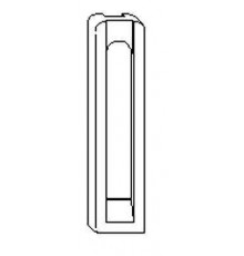 Накладка декоративная нижней петли на раме длинная, титан