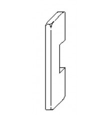 Накладка декоративная среднего прижима на створке, титан