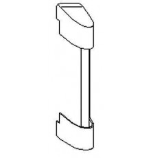 Накладка декоративная верхней петли на рамые, золото, ПВХ