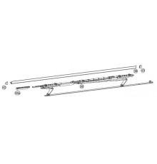 Ножницы+направляющая на створке Internika SP 901-1250 правый, серебро