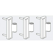 Петля на створке 30мм Patio FOLD Alu /3 шт./ серебро