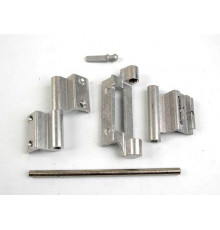 Петля нижняя на раме арочного алюминиевого окна, неокрашенная