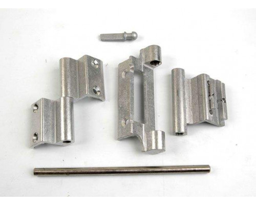 Петля нижняя на раме арочного алюминиевого окна, неокрашенная