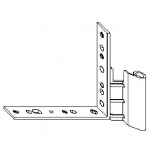 Петля на створке нижняя фальцевая левая, 12\20-9 Silber