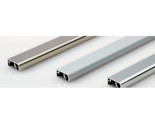 Бортик пристеночный прямоугольный 24x11мм, алюминий полированный, L=4м FIRMAX 1 шт.