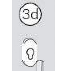 Розетка к нажимному гарнитуру Patio Life (с внутренней стороны), сереб