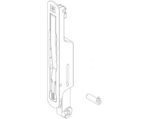 Ручка-рычаг для двери GOS-S (80 кг), черная RAL9005, 02942500
