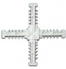 Соединение крестовое Elisabeth 18мм белое/коричневое (пара)