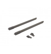 Рейлинги Firmax длина 500 мм, квадратные верхние для ящика Slimline + комплект из двух креплений, антрацит 1 ком.