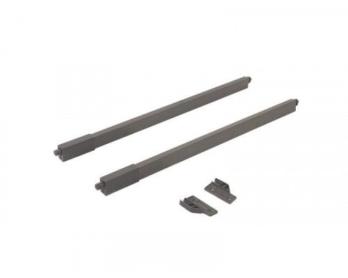 Рейлинги Firmax длина 500 мм, квадратные верхние для ящика Slimline + комплект из двух креплений, антрацит 1 ком.