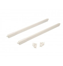 Рейлинги Firmax длина 550 мм, квадратные верхние для ящика Slimline +  комплект из двух креплений, перламутр 1 ком.