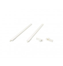 Рейлинги Firmax длина 450 мм, квадратные верхние для ящика Smartline, комплект белый