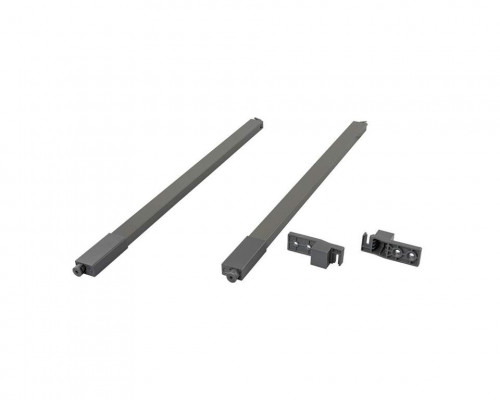 Рейлинги Firmax длина 450 мм, квадратные верхние для ящика Smartline, комплект серый
