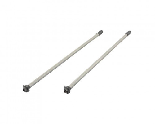 Рейлинги круглые длина 400 мм c креплением под муфту. для ящика Dragon Box. серые 1 ком.