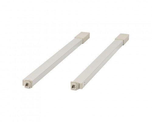 Рейлинги квадратные длина 400 мм c креплением под муфту. для ящика Dragon Box. серые 1 ком.