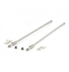 Рейлинг продольный Firmax глубина 400 мм серый, (2 рейлинга + 2 крепления) 1 ком.