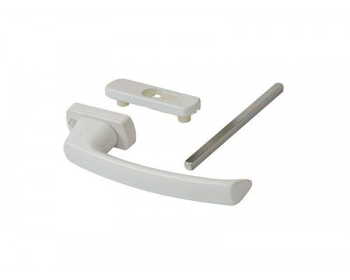 Ручка  HKS/SP, цв. белый  с накладкой под личинку замка