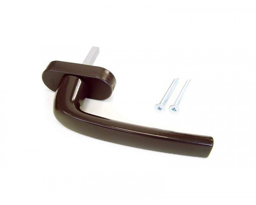 Ручка оконная Roto Samba (арт. 787958) алюминиевая, 37 мм, 45°, +2 винта, коричневый (R04.1)