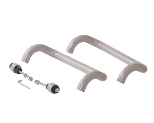 Ручка офисная Elementis изогнутая 350 мм с улучшенным креплением Серебристый RAL9006. 1 ком.