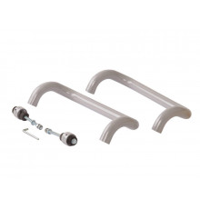 Ручка офисная Elementis изогнутая 350 мм с улучшенным креплением Серебристый RAL9006. 1 ком.