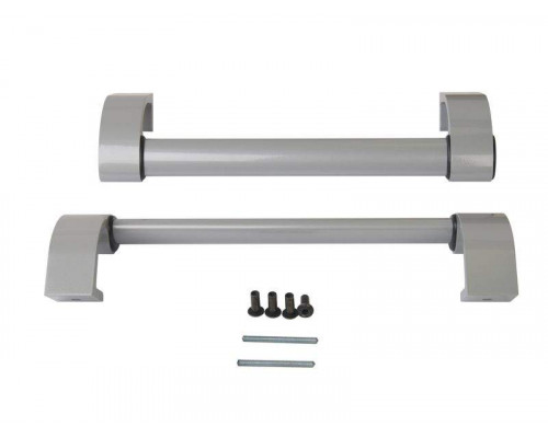 Ручка офисная прямая межосевое расстояние 350 мм с креплениями (58-72 мм) цвет: Серебристый 1 ком.