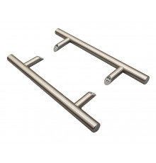 Ручка двустор. для алюм. двери, нерж. сталь, со смещением, комплект с крепл., L=500, м/о=300, D=32, 114.SS.300.45 1 ком.