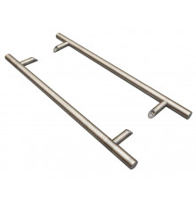 Ручка двустор. для алюм. двери, со смещен., комплект с крепл., L=800, м/о=600, D=32, 114.SP.600.45, с перфорацией 1 ком.